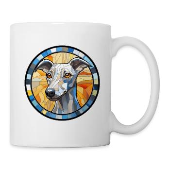 Whippet Hunderasse Aquarellglas - Tasse - Weiß - Rechts