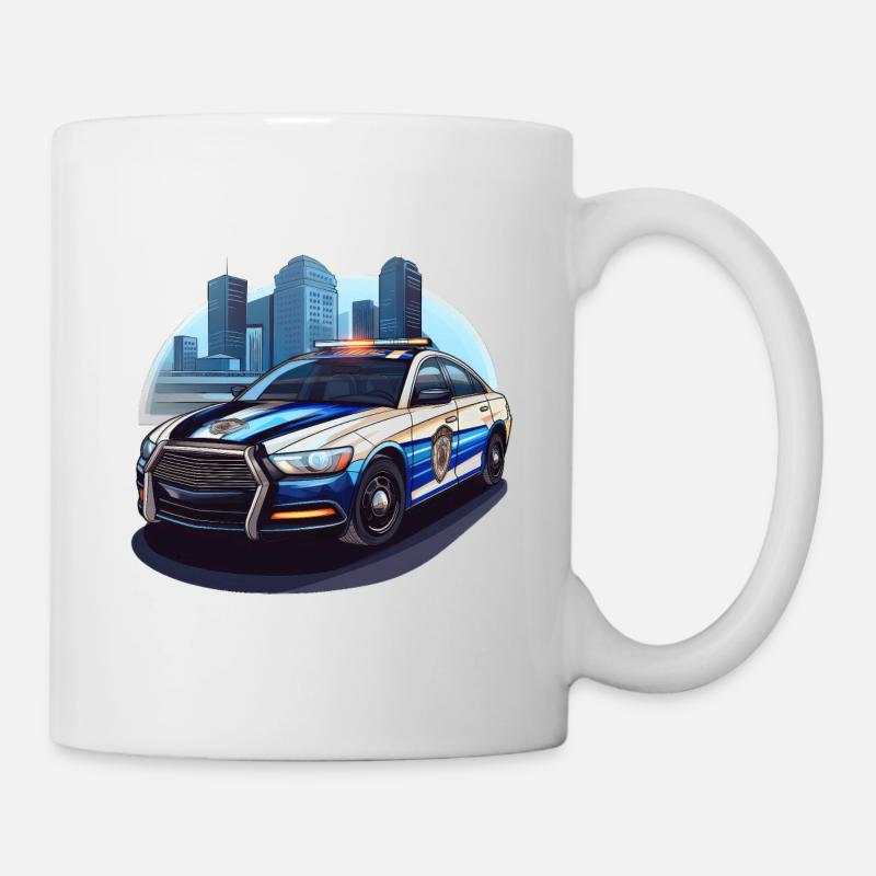 Polizei Auto - Tasse - Weiß