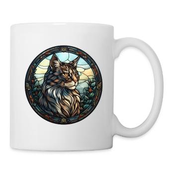 American Bobtail Cat Breed Watercolor Glass - Mug - white - Right