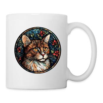 American Wirehair Cat Breed Watercolor Glass - Mug - white - Right