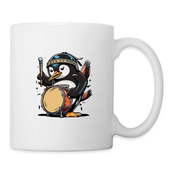 Drummer Penguin - Mug - white - Right