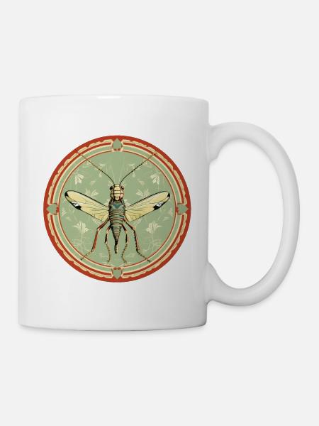 Grashüpfer - Tasse - Weiß