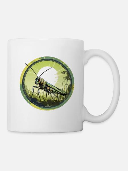 Grashüpfer - Tasse - Weiß
