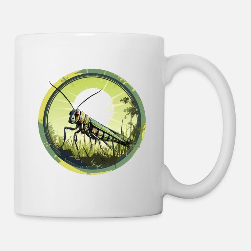 Grashüpfer - Tasse - Weiß