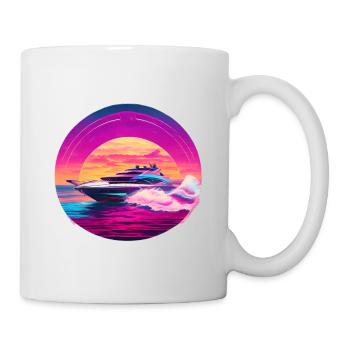 Beautiful speedboat design - Mug - white - Right