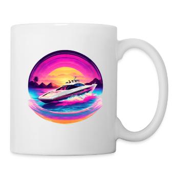 Merveilleux design de bateau - Mug blanc - blanc - Droite