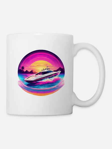Wundervolles Boot Design - Tasse - Weiß