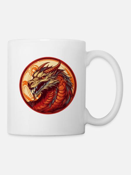 Drache - Tasse - Weiß