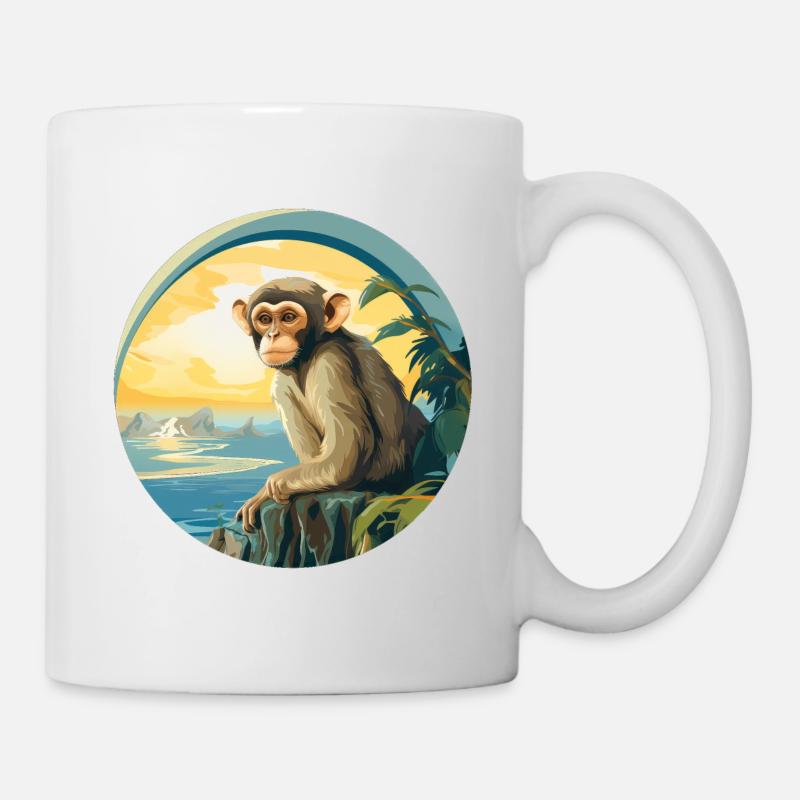 Singe - Mug blanc - blanc