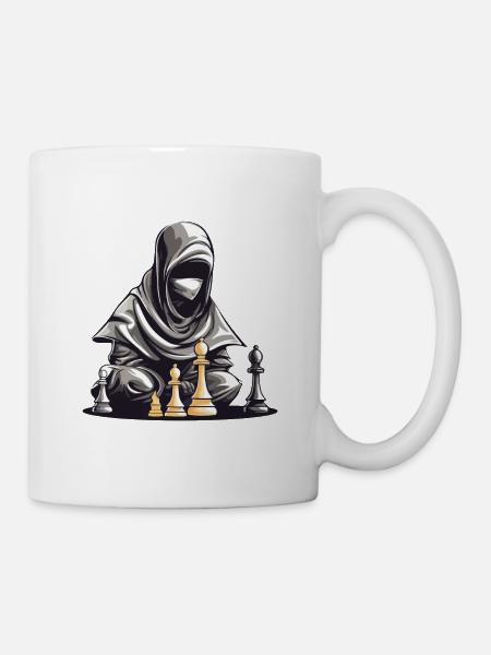 Ninja Chess haute méditation - Mug blanc - blanc