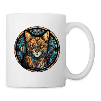 Cyprus Katzenrasse Aquarellglas - Tasse - Weiß - Rechts