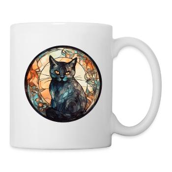 Cymric Cat Breed Aquarelle Verre - Mug blanc - blanc - Droite