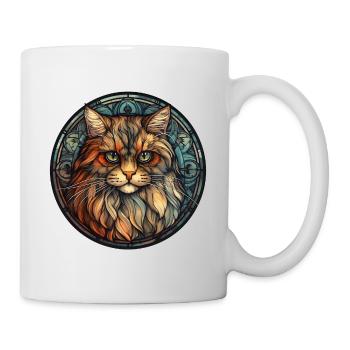 Verre aquarelle de race de chat à poil long britannique - Mug blanc - blanc - Droite