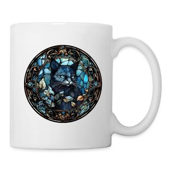 hantilly Tiffany Katzenrasse Aquarellglas - Tasse - Weiß - Rechts