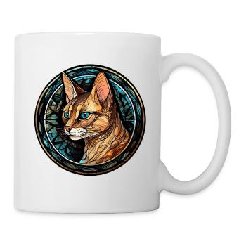 Chausie Cat Breed Aquarelle Verre - Mug blanc - blanc - Droite