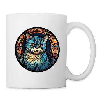 Exotique Shorthair Cat Race Aquarelle Verre - Mug blanc - blanc - Droite