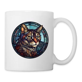 Kalifornisches Aquarellglas mit gespillter Katzenrasse - Tasse - Weiß - Rechts