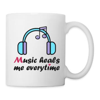 Musik heilt mich jedes Mal - Tasse - Weiß - Rechts