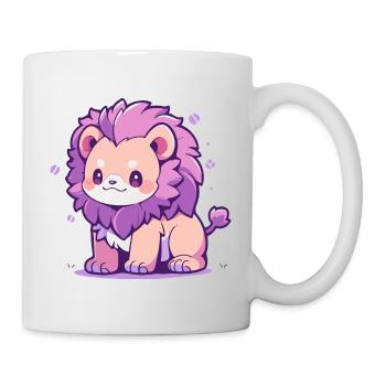Cute Chibi Lion Cute Cartoon Design - Mug - white - Right
