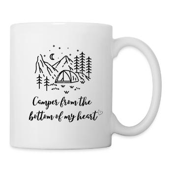 Campeur du fond de ma tente cardiaque - Mug blanc - blanc - Droite