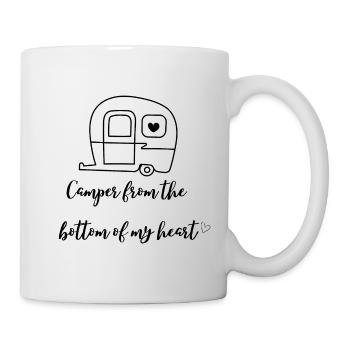 Campeur du fond de mon cœur Caravane - Mug blanc - blanc - Droite
