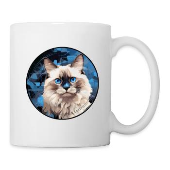 Ragdoll Katze - Tasse - Weiß - Rechts