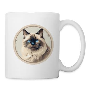Ragdoll Katze - Tasse - Weiß - Rechts