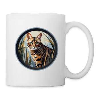 Bengalkatze - Tasse - Weiß - Rechts
