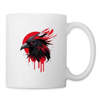 Fantasy bird red-black - Mug - white - Right