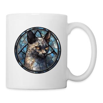 Korat Cat Breed Aquarelle Verre - Mug blanc - blanc - Droite