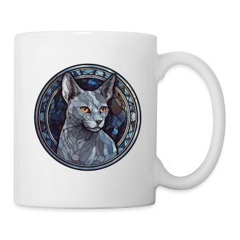 Korat Cat Breed Aquarelle Verre - Mug blanc - blanc - Droite