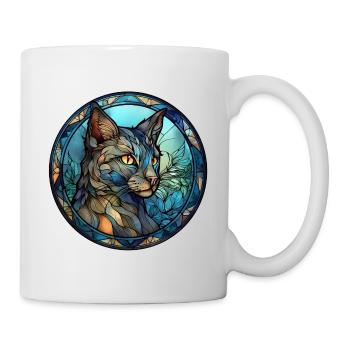 Minskin Katzenrasse Aquarellglas - Tasse - Weiß - Rechts