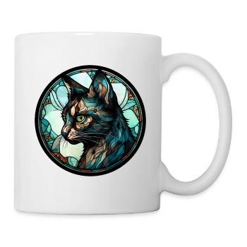 Minskin Katzenrasse Aquarellglas - Tasse - Weiß - Rechts