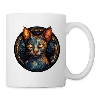 Lykoi Cat Breed Aquarelle Verre - Mug blanc - blanc - Droite
