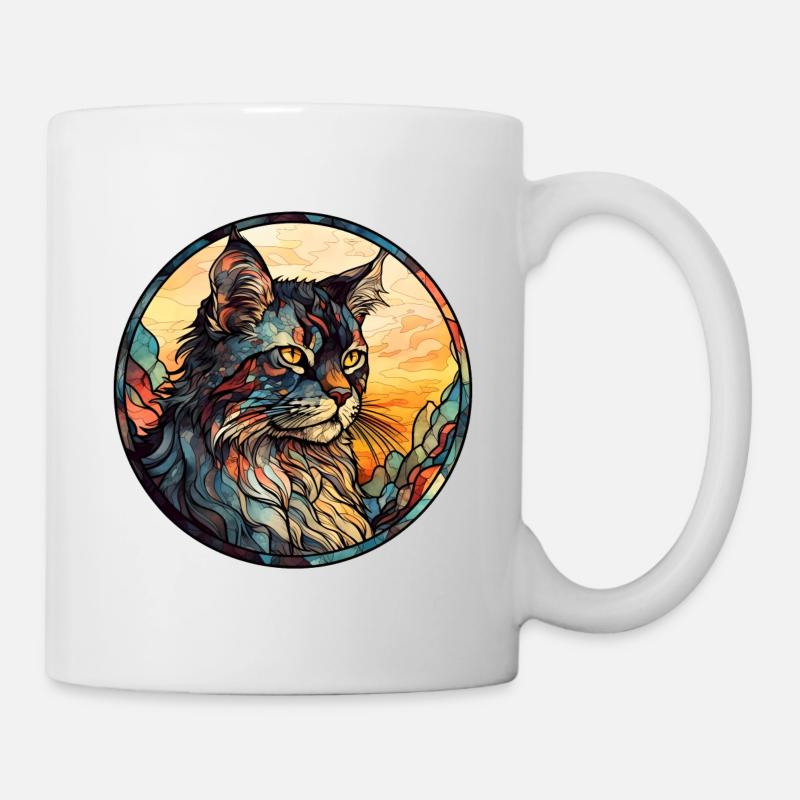 Laperm Katzenrasse Aquarellglas - Tasse - Weiß