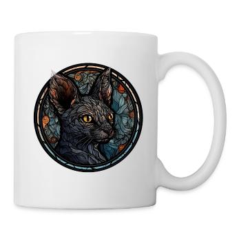 Lykoi Cat Breed Aquarelle Verre - Mug blanc - blanc - Droite