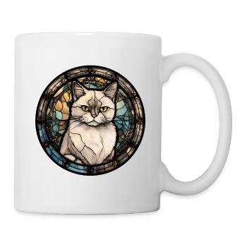 Munchkin Katzenrasse Aquarellglas - Tasse - Weiß - Rechts