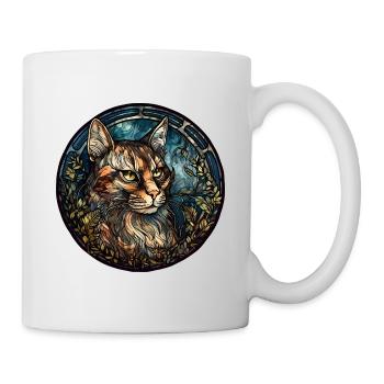 Manx Cat Breed Aquarelle Verre - Mug blanc - blanc - Droite