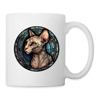 Peterbald Cat Breed Aquarelle Verre - Mug blanc - blanc - Droite
