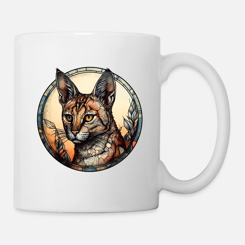Savannah Cat Breed Aquarelle Verre - Mug blanc - blanc