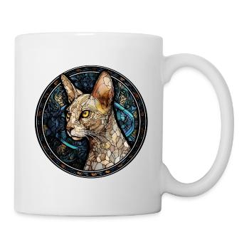 Peterbald Cat Breed Aquarelle Verre - Mug blanc - blanc - Droite