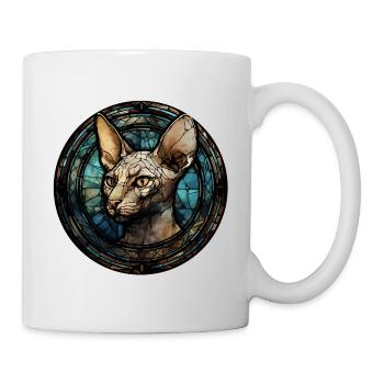 Peterbald Cat Breed Aquarelle Verre - Mug blanc - blanc - Droite