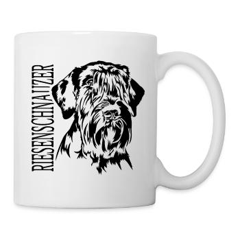 Schnauzer géant Portrait chien chiens IGP Wilsigns - Mug blanc - blanc - Droite