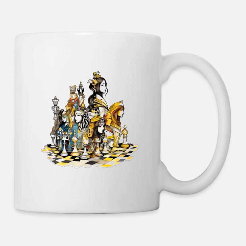Schachgöttinnen - Tasse - Weiß