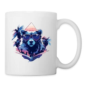 Future Bear with sunglasses - Mug - white - Right