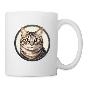 American Shorthair Cat - Mug - white - Right