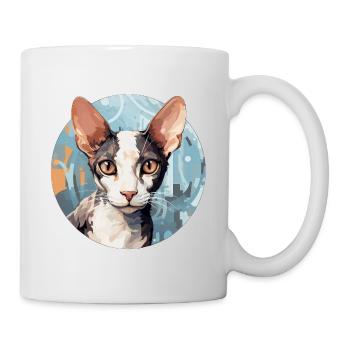 Cornish Rex Katze - Tasse - Weiß - Rechts