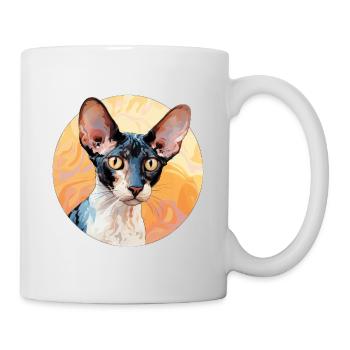 Cornish Rex Katze - Tasse - Weiß - Rechts