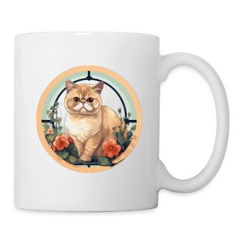 Exotische Kurzhaarkatze - Tasse - Weiß - Rechts