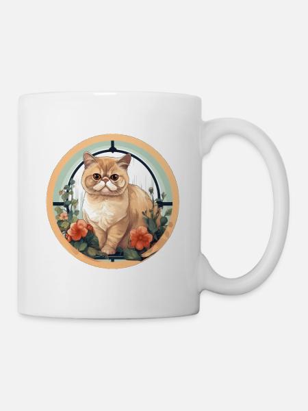 Exotische Kurzhaarkatze - Tasse - Weiß